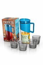 PACIFIC Juice Jug Set – 2000ml Jug with 4 Glasses (BPA Free, Durable, Tight Lid) - Image 2