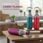 Premium 2400ml Double Wall Insulated Water Bottle | Large Capacity Carry Flask with Ergonomic Handle | Leak-Proof BPA-Free Hydration Bottle for Gym, Sports & Travel
