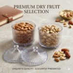 Diamond Premium Crystal-Clear Dry Fruit Jar Set of 2 | 500ml Food-Grade Airtight Storage Containers | BPA-Free & Non-Toxic Decorative Serving Jars for Snacks, Treats & Gifting