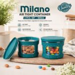 Milano 500ml Airtight Container Set of 2 | Premium Rattan Design Food Storage Jars for Kitchen | BPA-Free, Leak-Proof & Microwave Safe Spice & Snack Organizer - Image 3
