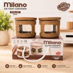 Milano 500ml Airtight Container Set of 2 | Premium Rattan Design Food Storage Jars for Kitchen | BPA-Free, Leak-Proof & Microwave Safe Spice & Snack Organizer - Image 5