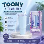 Toony Tumbler 1800ml Large Capacity Insulated Travel Mug with Handle & Straw | BPA-Free Leak-Proof Sports Water Bottle for Gym, Office & Travel