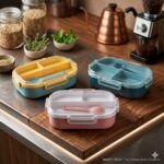 Carry Fresh 3-Compartment Leakproof Lunch Box with Spoon & Fork – BPA-Free Airtight Tiffin for School, Office & Travel - Image 3