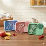 Smarty Lunch Box for Kids – Leakproof 3-Compartment Bento Box with Spoon, Fork, and Snack Container – BPA-Free Tiffin for School and Picnics - Image 4