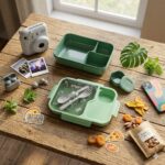 Smarty Lunch Box for Kids – Leakproof 3-Compartment Bento Box with Spoon, Fork, and Snack Container – BPA-Free Tiffin for School and Picnics