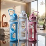 900ml Premium Sports Water Bottle with Carry Handle – BPA-Free Leakproof Hydration Bottle for Gym, Yoga, Office & Outdoor – Stylish Ergonomic Design - Image 4