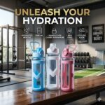 900ml Premium Sports Water Bottle with Carry Handle – BPA-Free Leakproof Hydration Bottle for Gym, Yoga, Office & Outdoor – Stylish Ergonomic Design - Image 2